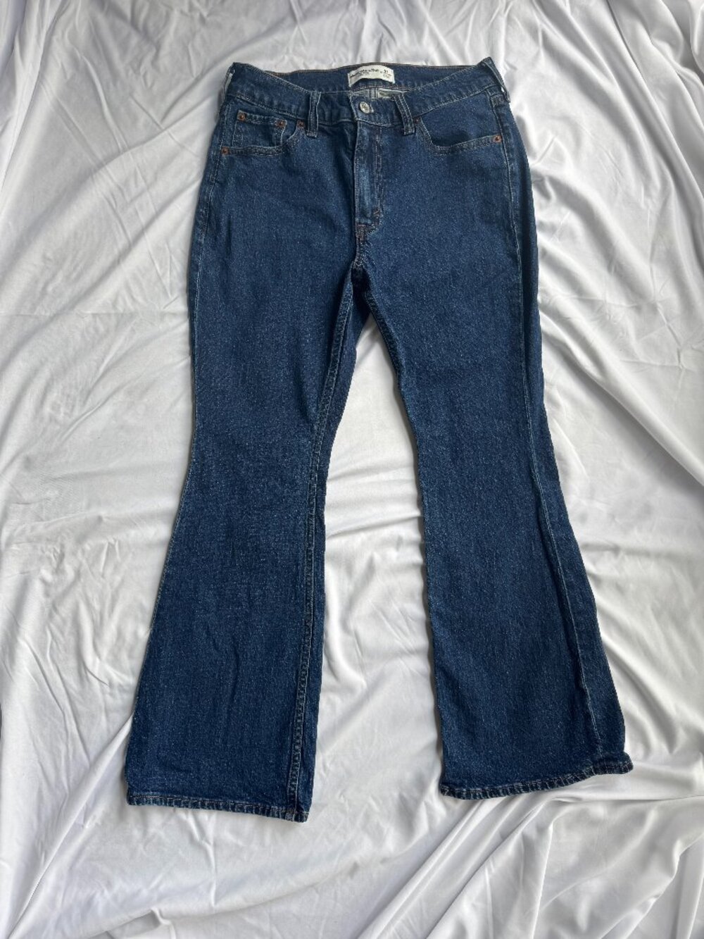Abercrombie & Fitch Mid Rise Bootcut Jeans 27 Extra Short Dark Wash